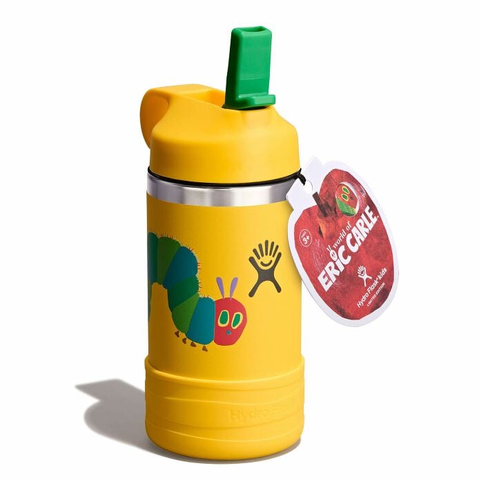 kids-12-oz-bottle-world-of-eric-carletm-x7 le26-w12-1000-kids-12-oz-wide-straw-cap-and-boot-yellow-caterpillar-angled-lid-open-withtag_1.jpg