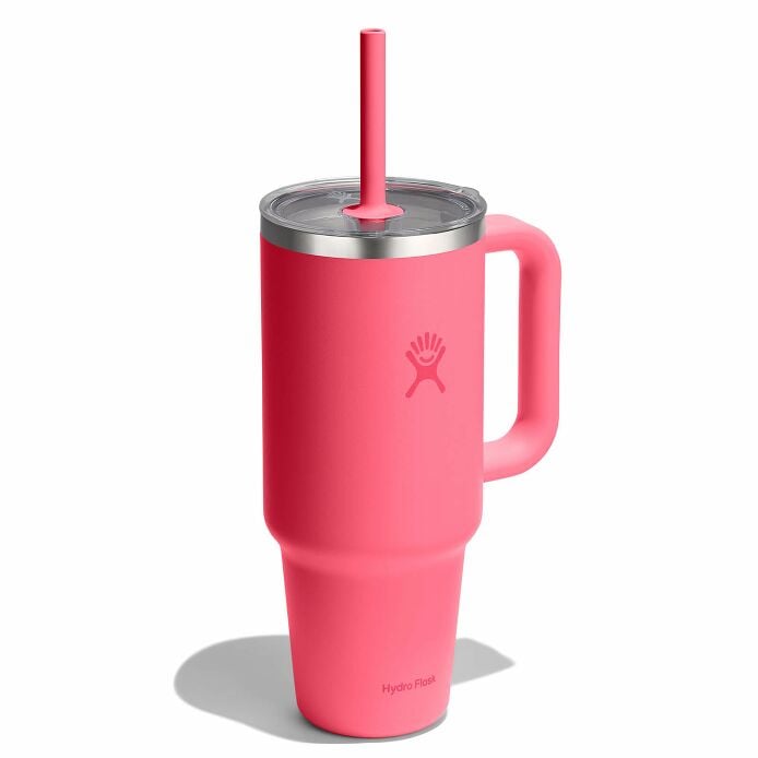 40-oz-travel-tumbler-o4 tt40pscc668-40-oz-travel-tumbler-clear-lid-popstar-pink-angled.jpg