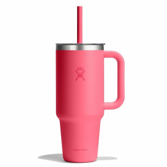 40-oz-travel-tumbler-o4 tt40pscc668-40-oz-travel-tumbler-clear-lid-popstar-pink-straight.jpg